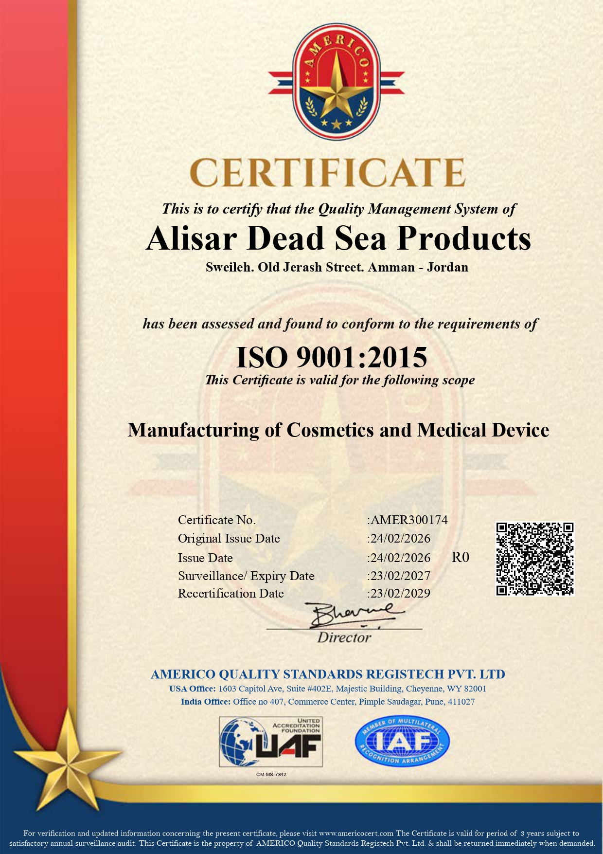 ISO 9001 Certificate